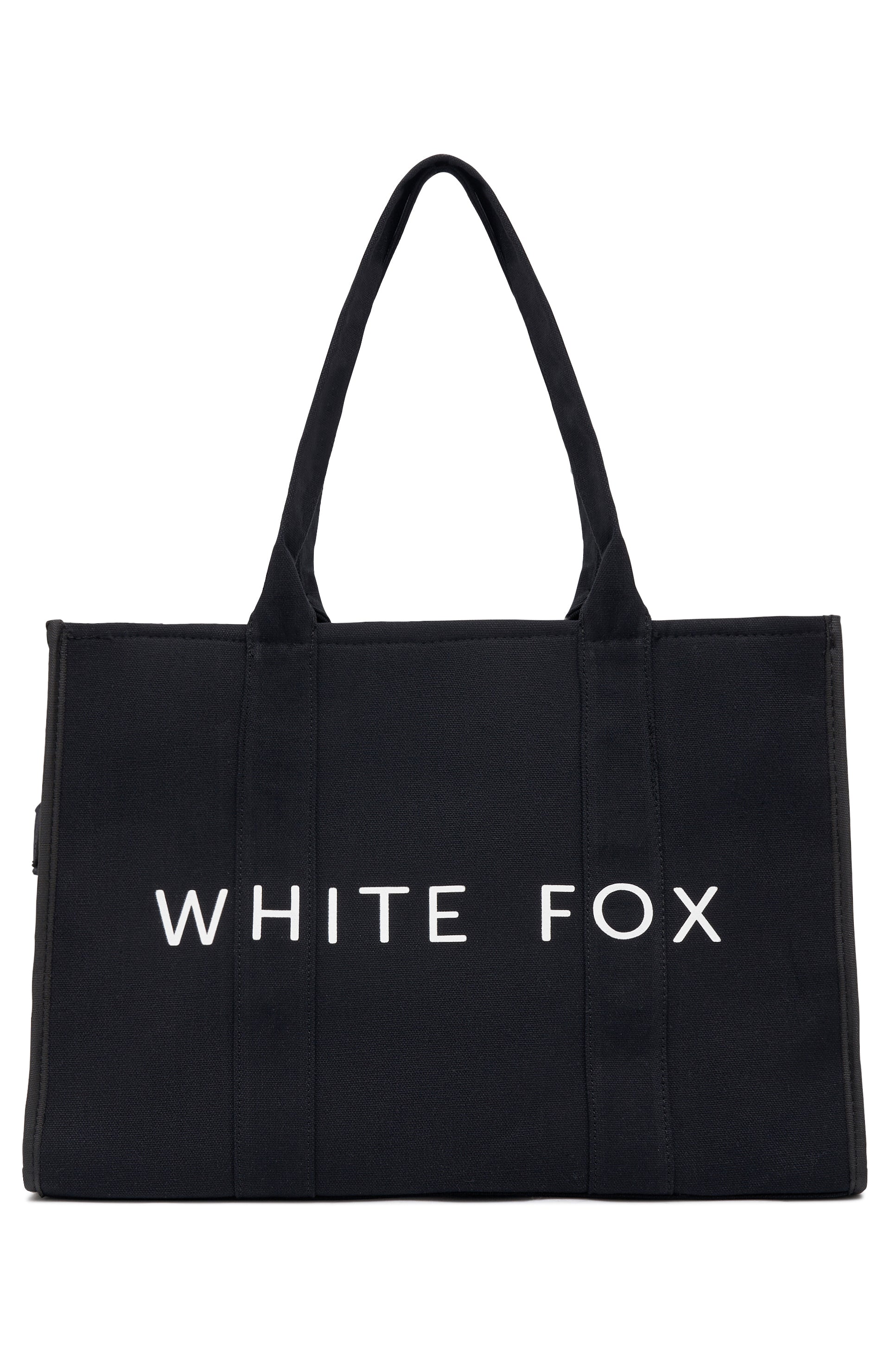 Black and white tote bag top
