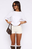 Honeymoon Lace Shorts Cream