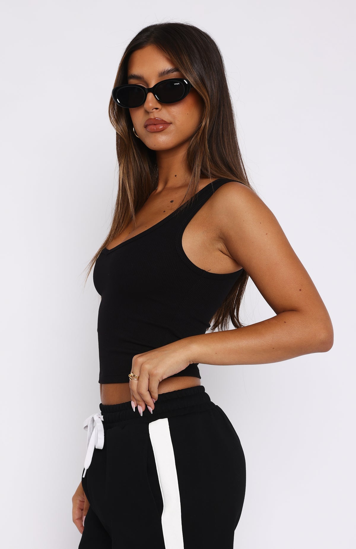 Mad About Love Tank Top Black | White Fox Boutique UK