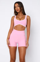 I'll Prove It Sports Crop Baby Pink/White