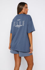 Step Back Oversized Tee Ocean