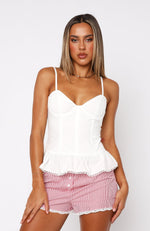 Let's Not Talk Bustier White