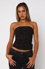 Ooh La La Strapless Top Leopard