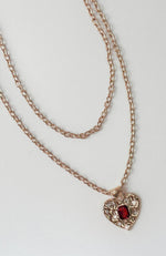 Romy Necklace Gold/Red