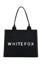 White Fox Mini Tote Bag Black