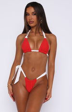 Mosman Bikini Top Red/White