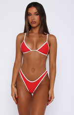 Take Notice Bikini Top Red/White