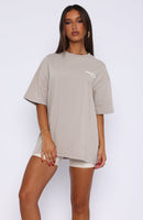 Offstage Back Graphic Oversized Tee Grey