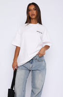 Offstage Back Graphic Oversized Tee White