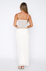 Just Say Nothing Maxi Skirt White