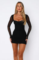 No Other Love Long Sleeve Mini Dress Black