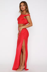 From Me To You Maxi Skirt Red