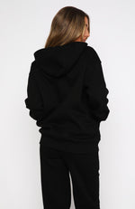 Match Your Words Oversized Hoodie Black