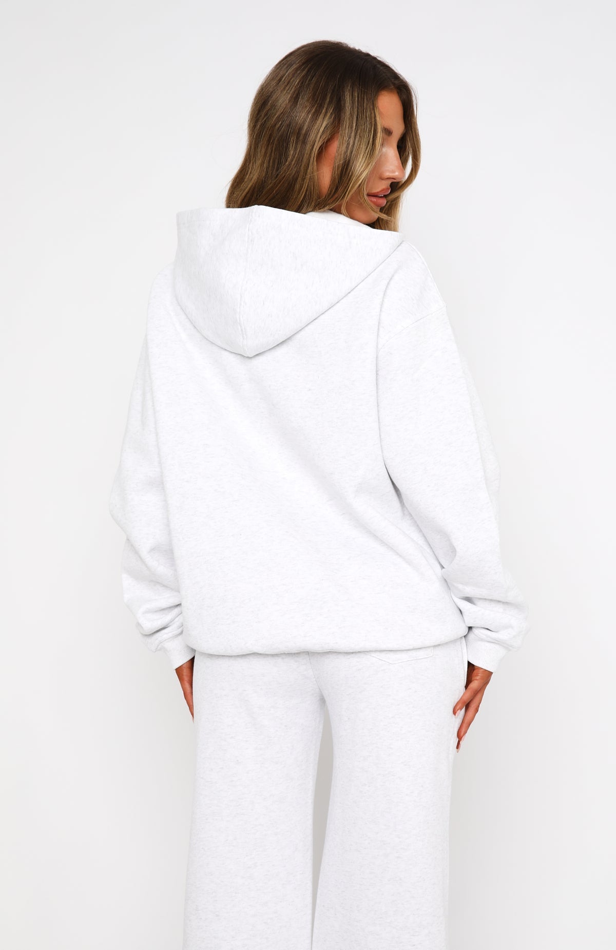 Match Your Words Oversized Hoodie Grey Marle | White Fox Boutique UK