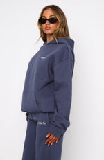 Match Your Words Oversized Hoodie Navy