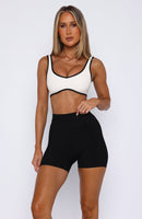 I'll Prove It Sports Crop Cream/Black