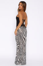 Luminous Maxi Skirt Zebra