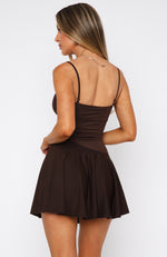 Wrapped Around You Mini Dress Chocolate