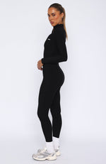 Exceed Long Sleeve Jumpsuit Black