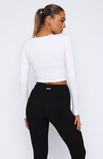 Can't Lose Long Sleeve Crop White