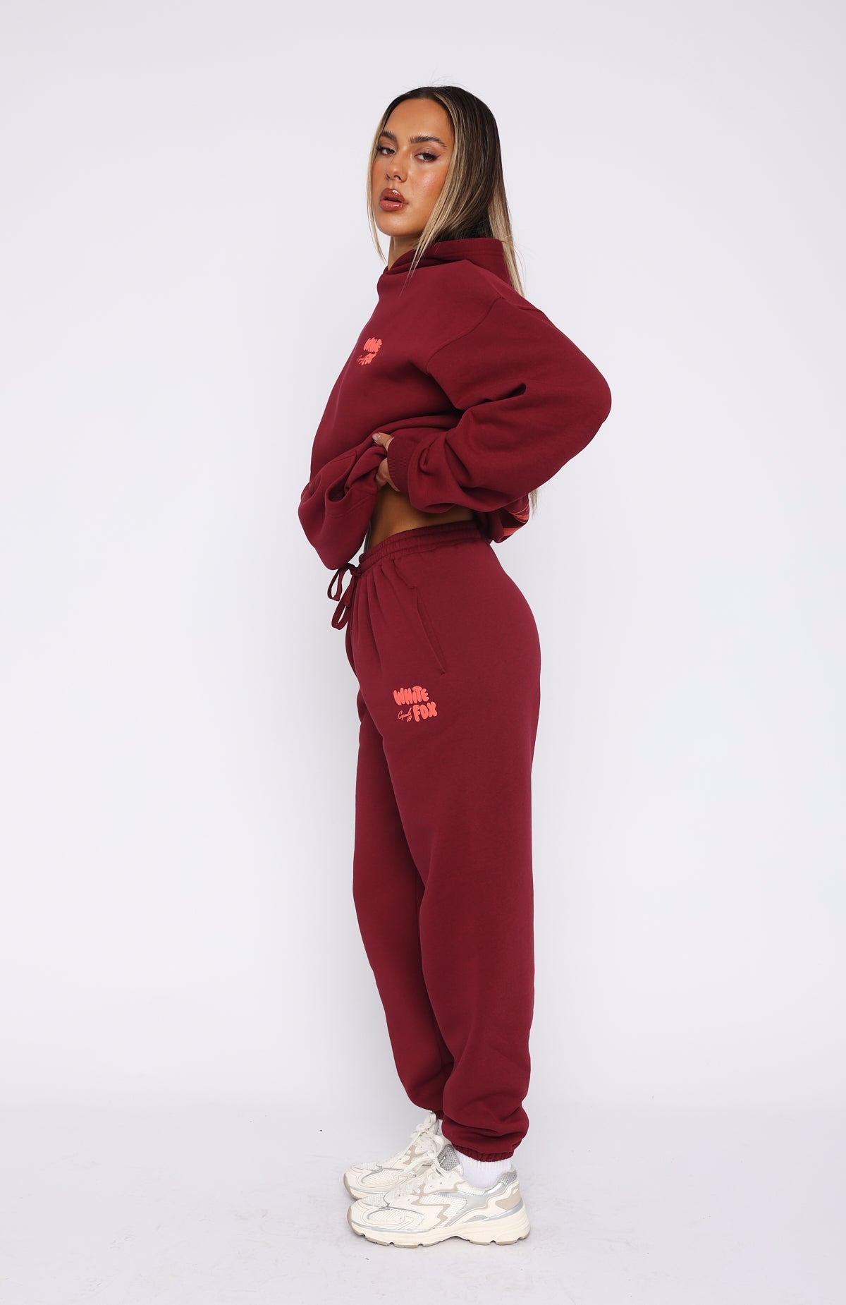 Capsule 9 Star Of The Moment Sweatpants Burgundy | White Fox Boutique UK