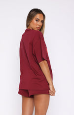 Capsule 9 Star Of The Moment Oversized Tee Burgundy