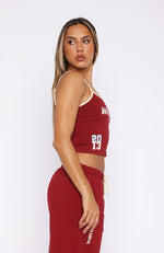 Full Schedule Singlet Burgundy