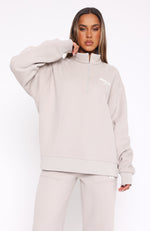 Offstage Zip Front Sweater Moon