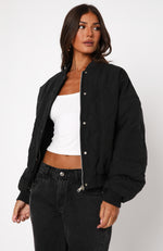 Soft Love Bomber Jacket Black