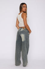 Bring The Style Low Rise Wide Leg Jeans Sand