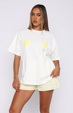 When Life Gives You Lemons Oversized Tee White