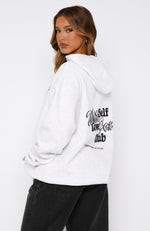 Self Love Always Oversized Hoodie Grey Marle