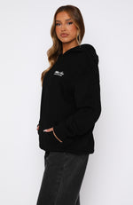 Never Be Alone Oversized Hoodie Black