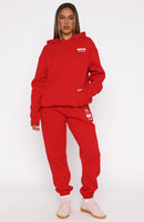 With Love In The Moment Sweatpants Red