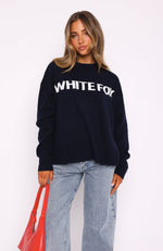 Set Me Free Knit Sweater Navy