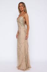 Reaching Out Maxi Dress Gold | White Fox Boutique UK Reaching Out Maxi Dress Gold | White Fox Boutique UK