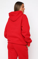 Decade Classics Varsity Oversized Hoodie Red