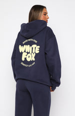 With Love For You Oversized Hoodie Navy