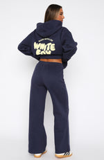 With Love For You Wide Leg Sweatpants Navy