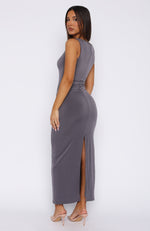 Golden State Of Mind Maxi Dress Charcoal