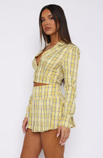 Ugh As If Blazer Set Yellow Check White Fox Boutique UK