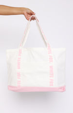 Queen Energy Tote Bag Off White/Pink