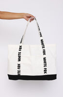 Queen Energy Tote Bag Off White/Black