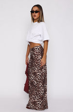 Take It From Here Maxi Skirt Leopard