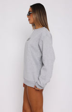 Run The World Oversized Sweater Grey Marle