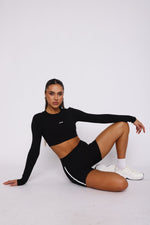 Bootcamp Long Sleeve Crop Black