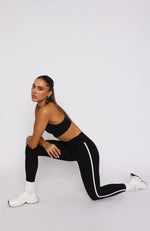 Core Workout High Waisted Leggings Black/White