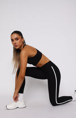 Worn Out High Support Sports Bra Black