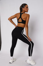 Core Workout High Waisted Leggings Black/White