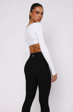 Thriving Long Sleeve Crop White